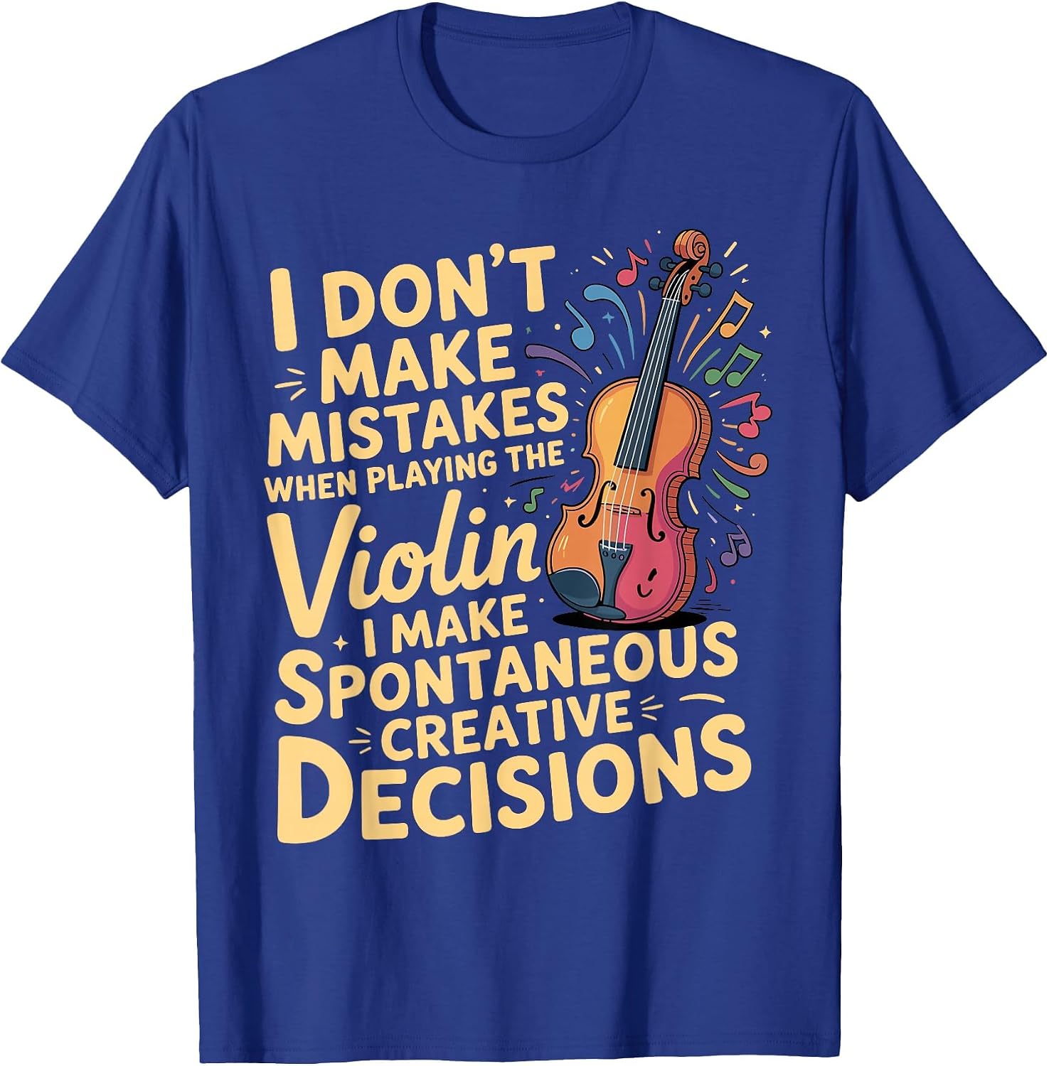 Violin Player Costume for Men Women Violin Teacher Violinist T-Shirt