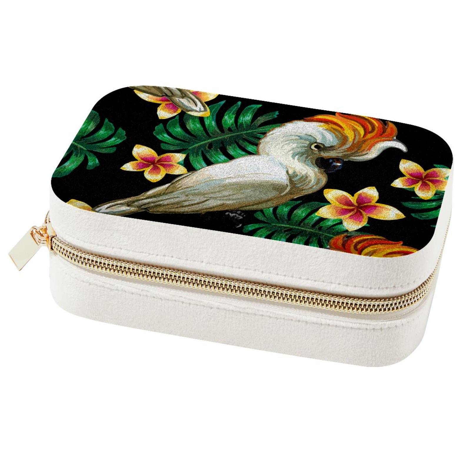 Rangement bijoux voyage sans nœuds : boîte perroquet compacte et rigide
