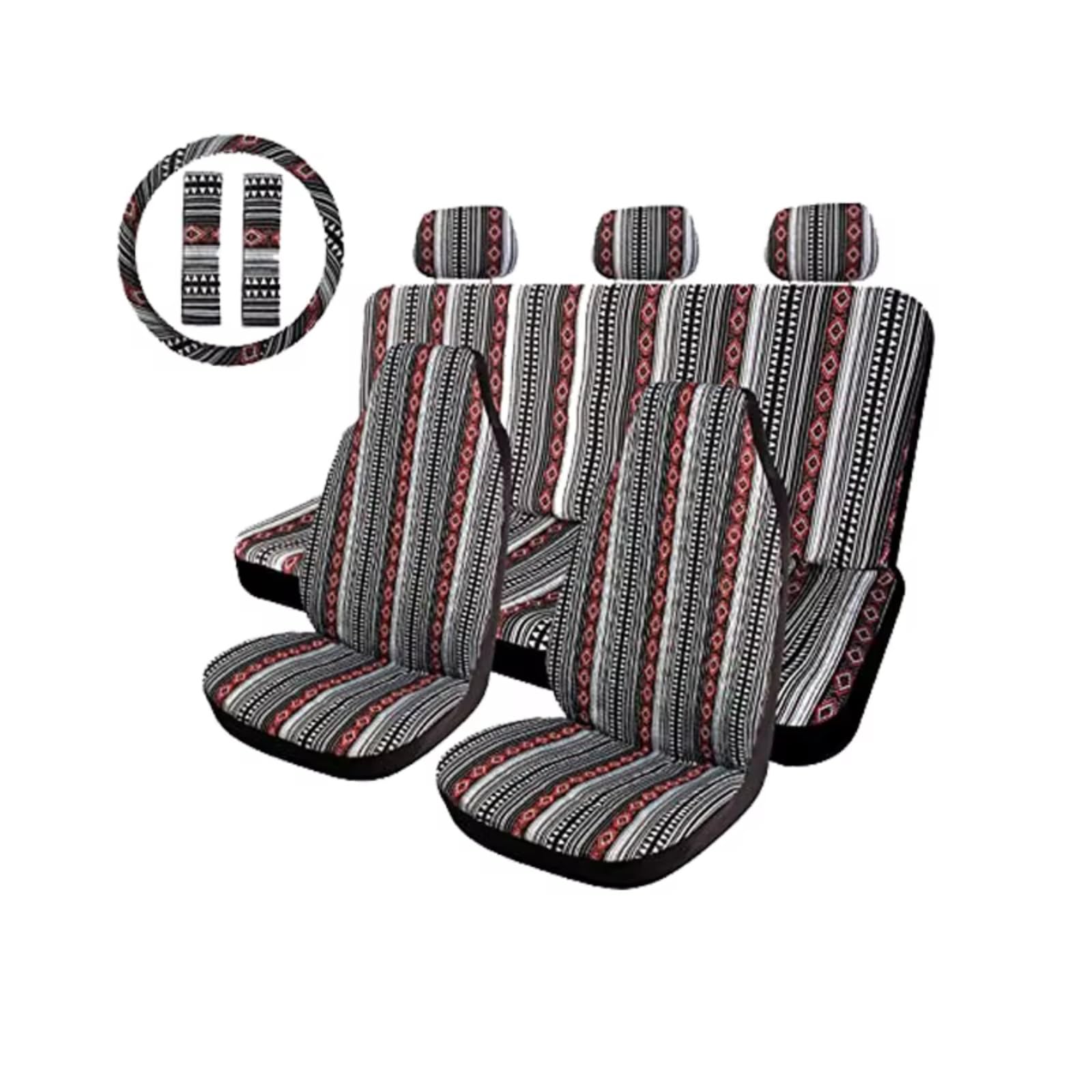 Coprisedili Per Auto Set Coprisedili Universali Coprivolante Coprisedile Universale Coprisedile Universale(10 pcs set Type B)