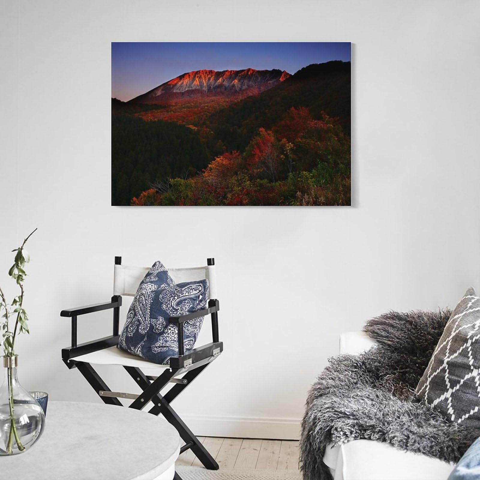 Amazon.co.jp: 絵画 鳥取県 鍵掛峠 朝焼けに染まる大山の南壁