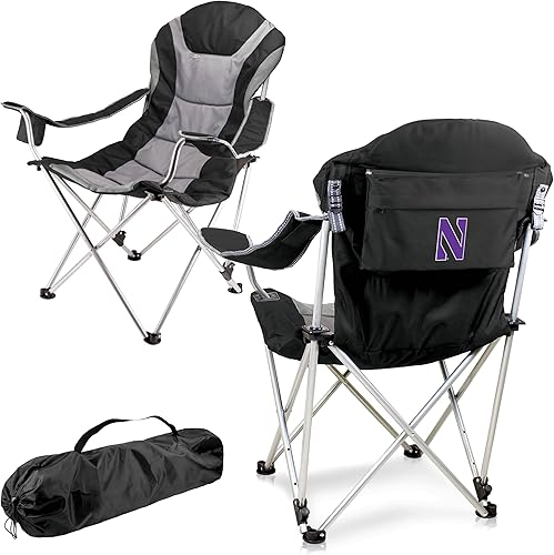 Miniatura 30 de Picnic TIME NCAA Arkansas Razorbacks Reclining Camp Chair - Beach Chair for Adults - Sports Chair with Carry Bag Azul marino con detalles