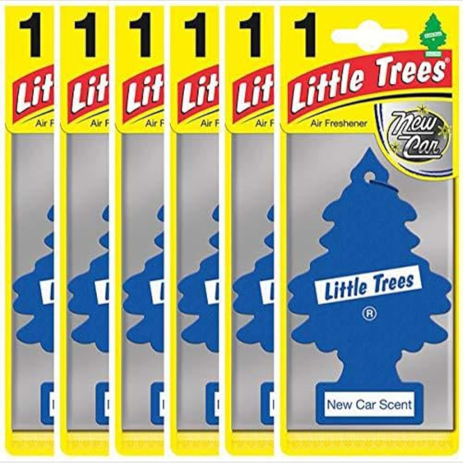 Air Freshener Tree MTZ02 New Car Fragrance For Car Home Boat Caravan - Six Pack, Blue