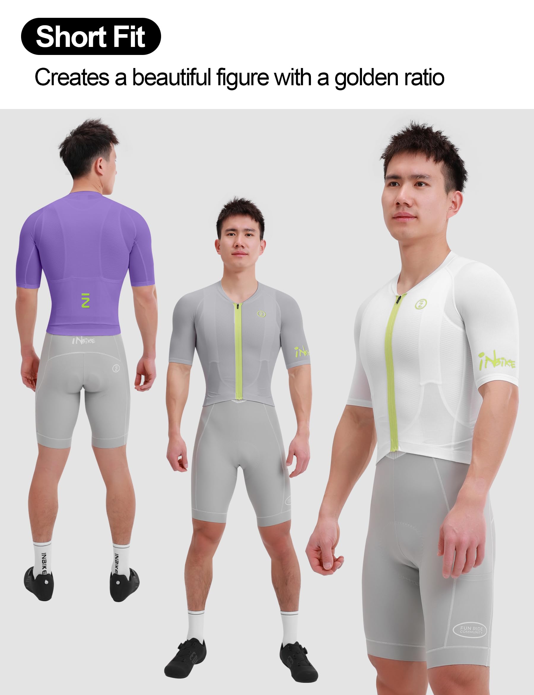 INBIKE Maglia Ciclismo Estiva Uomo Maglia MTB Uomo Maglia Bici con Maniche Corte Estivo Traspirante Asciugatura Rapida Magliette Mountain Bike