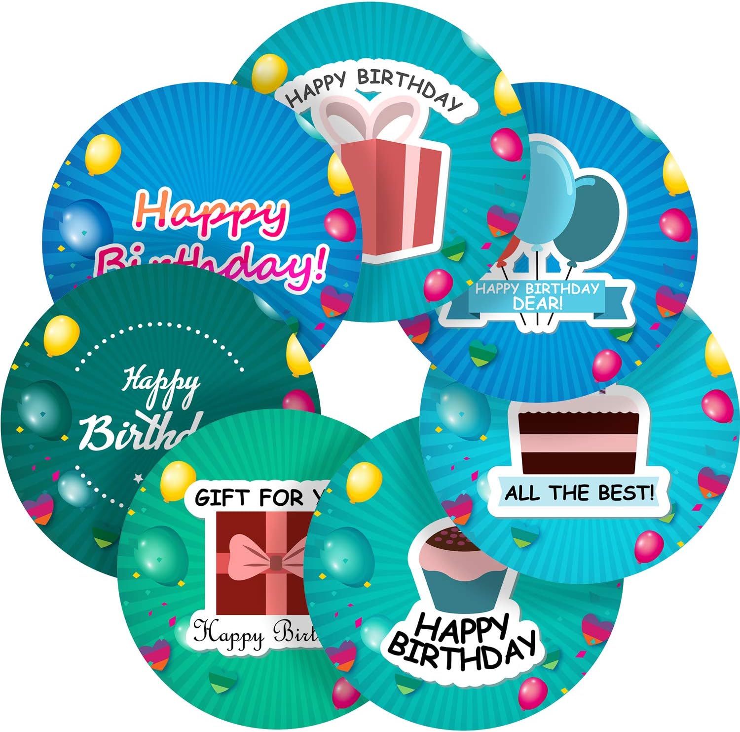 Delightful Birthday Reward Sticker Labels, 35 Stickers 1