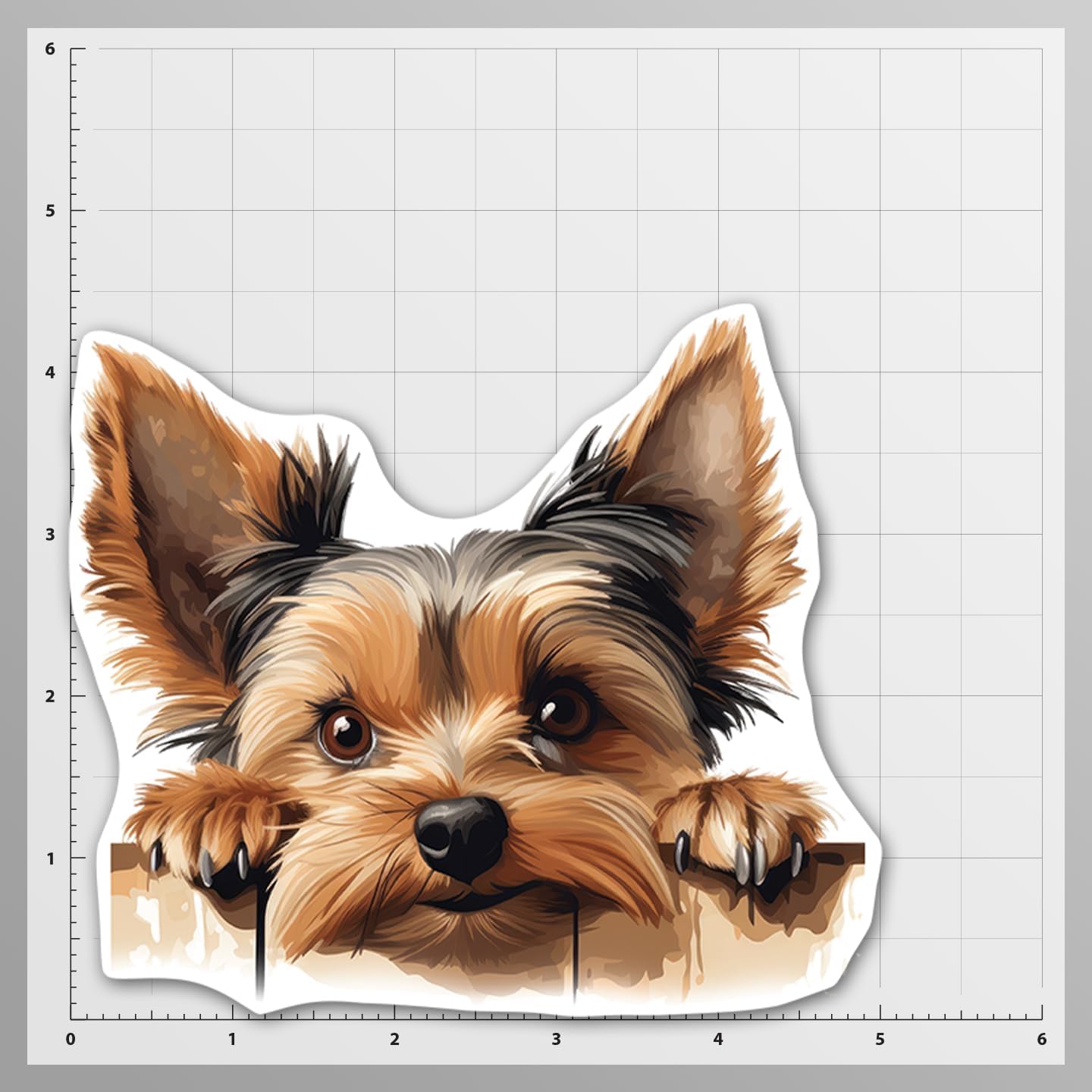 Dog Peeking Sticker Decals - 20 Dog Breeds - Cute Car Window and Bumper Stickers - 5 Inch Vinyl Waterproof Pet Lover Decals (Yorkshire Terrier) - Image 6