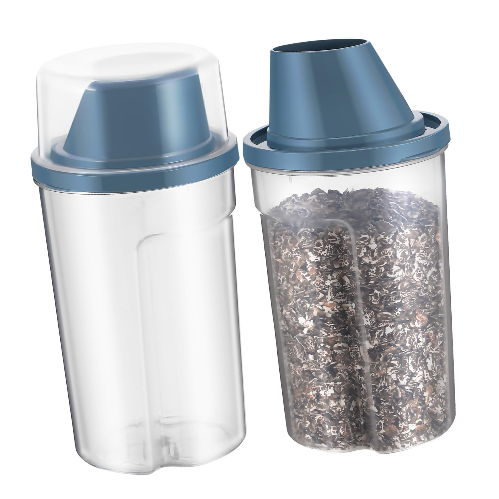 Abaodam 2Pcs Airtight Pet Food Storage Containers Durable Dog Food Bins with Easy Pour Spout for Freshness Mess Dispensing Cat Dog Supplies