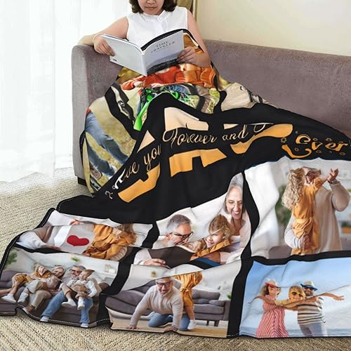 Miniatura 7 de ONCUSTOM Manta personalizada con fotos, texto, manta personalizada con fotos para adultos, niños, parejas, para el día del padre, cumpleaños,