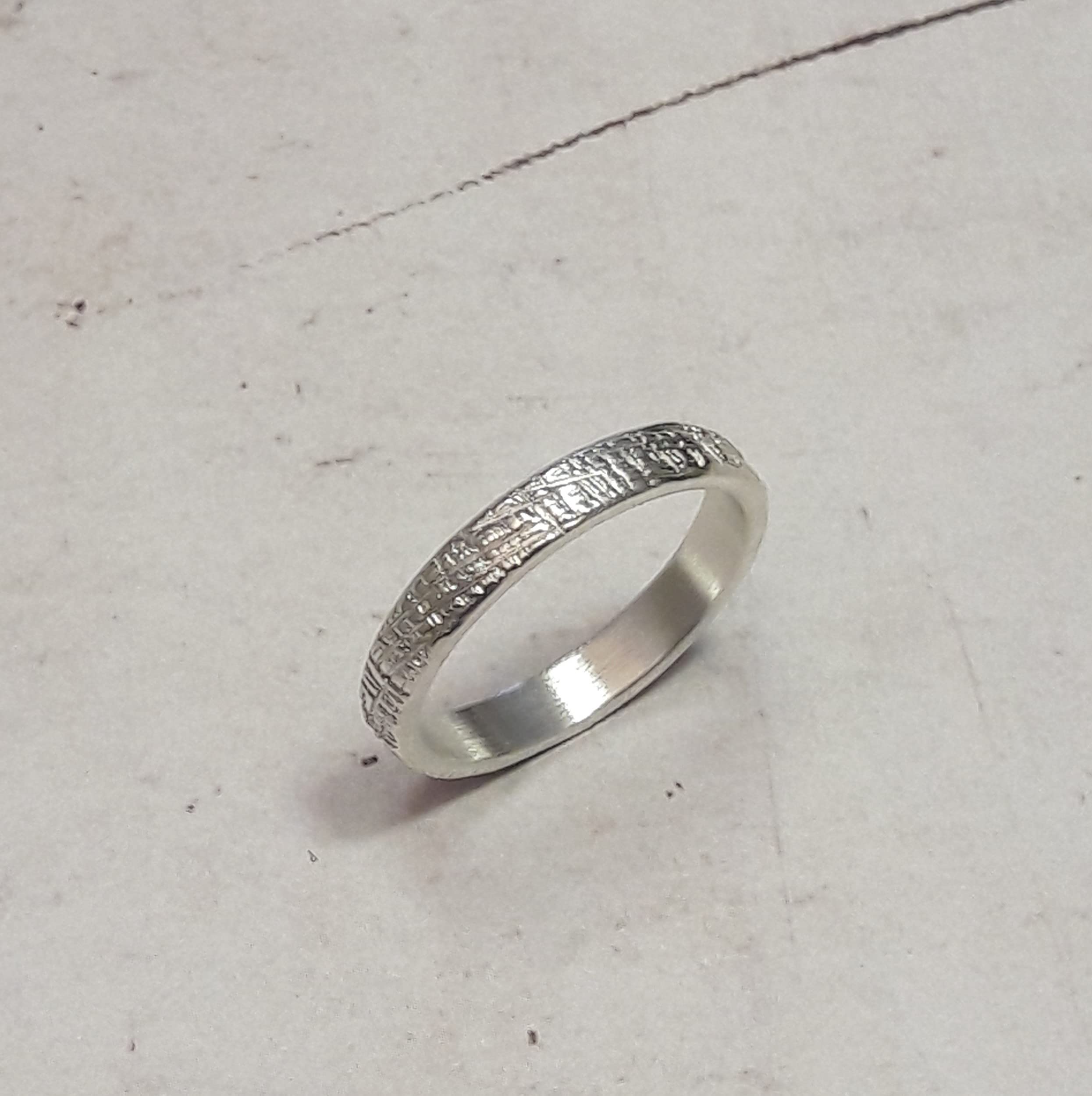 Bague Macuxi Anneau Homme Femme Argent Martelé