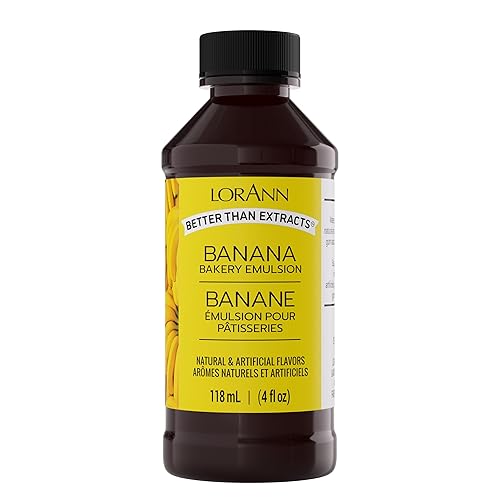 LorAnn Cinnamon Spice Bakery Emulsion - Emulsión de panadería de plátano, botella de 4 onzas
