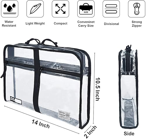 Miniatura 4 de Rough Enough Clear Document Bag - Juego de carpetas de archivos