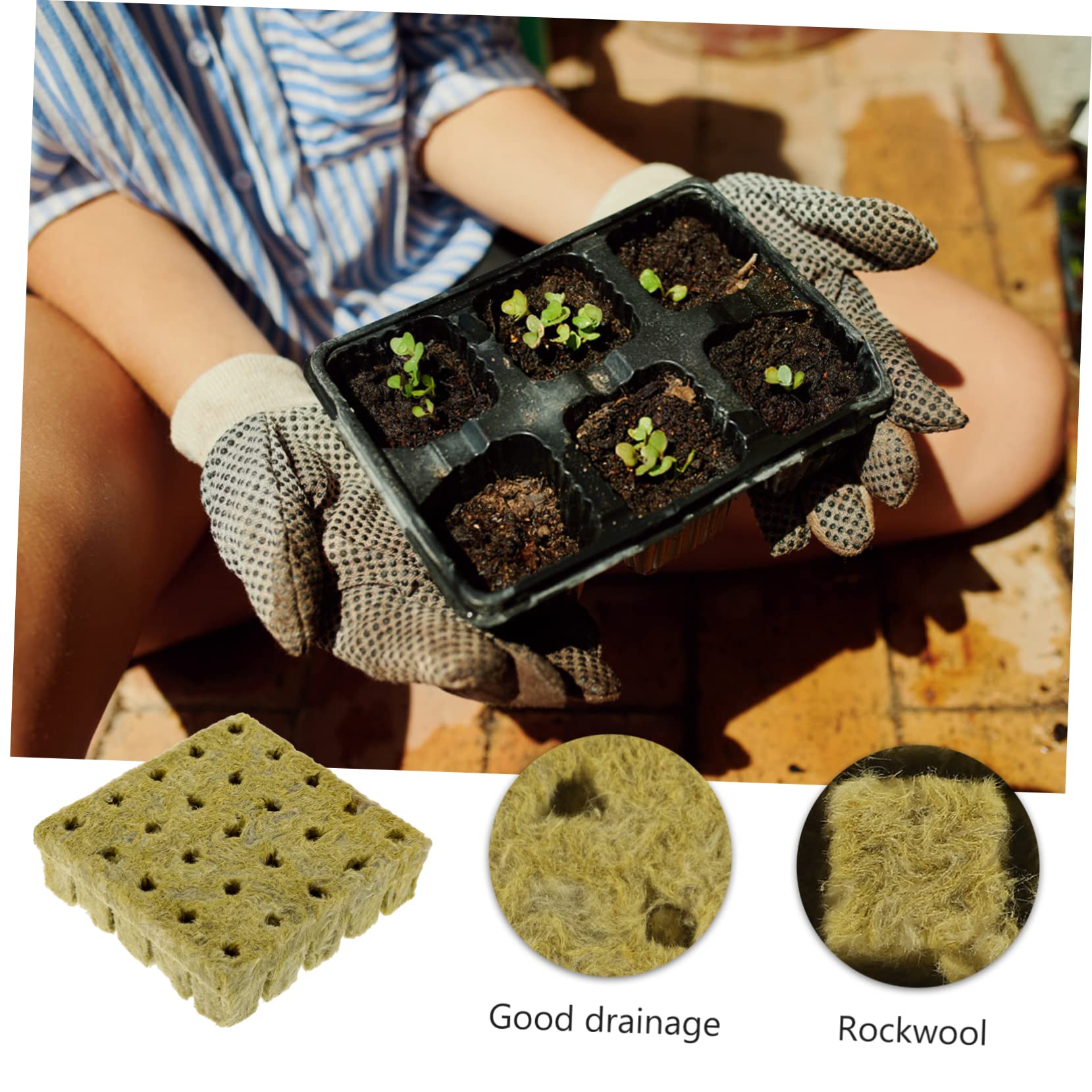 YARNOW 100pezzi Blocchi di Coltivazione Senza Terreno per Propagazione Piante per Semina Trapianto e Crescita di Fiori Verdure e Frutta