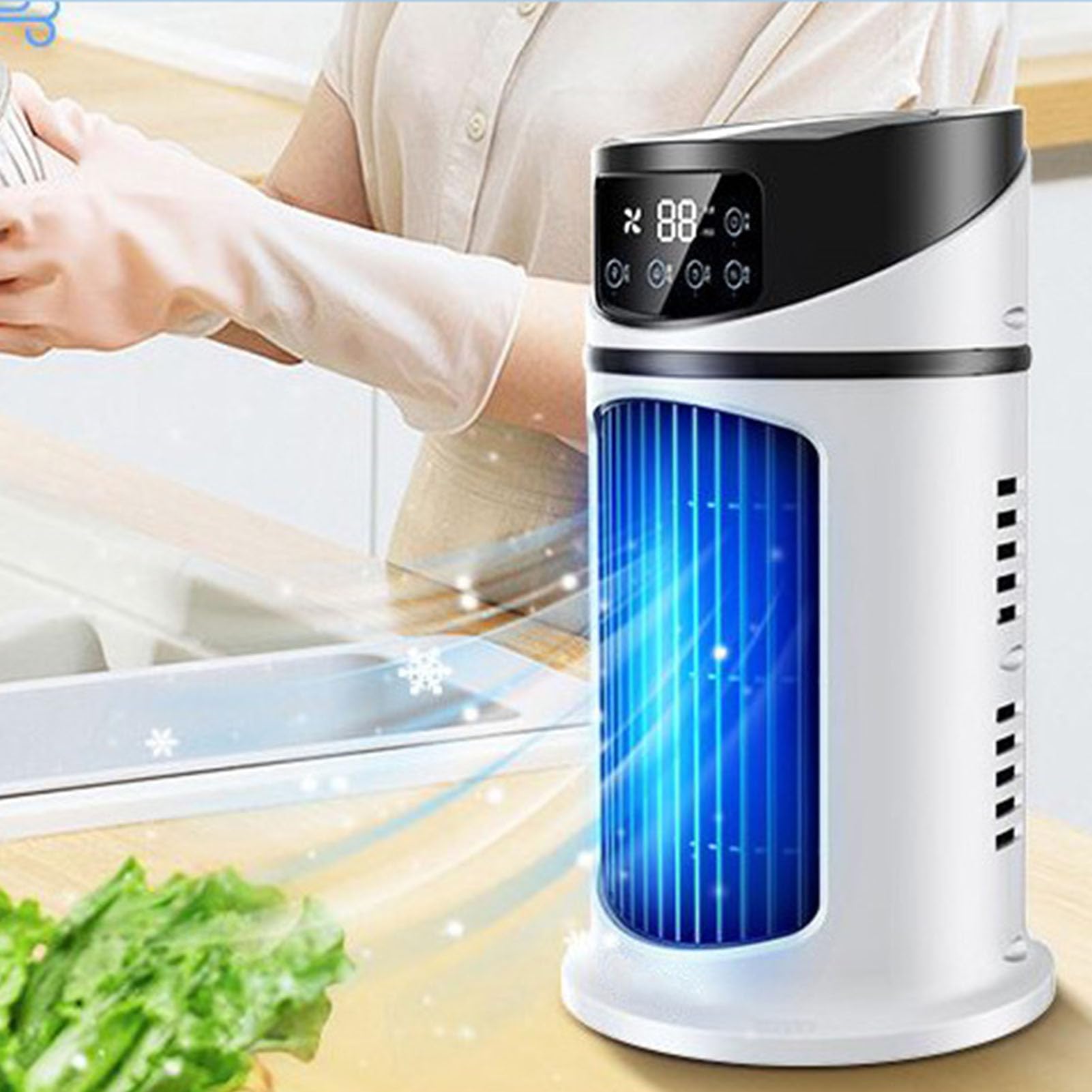 Mini Aire Acondicionado Portatil Mini AC Portable Air Conditioner Fan Evaporative Mini Air Cooler with Timer Quiet USB