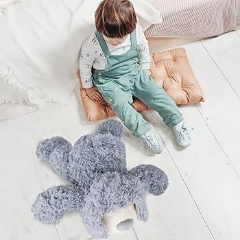 Amazon.com: WEIGEDU Smiling Gray Puppy Dog Stuffed Animal Plush