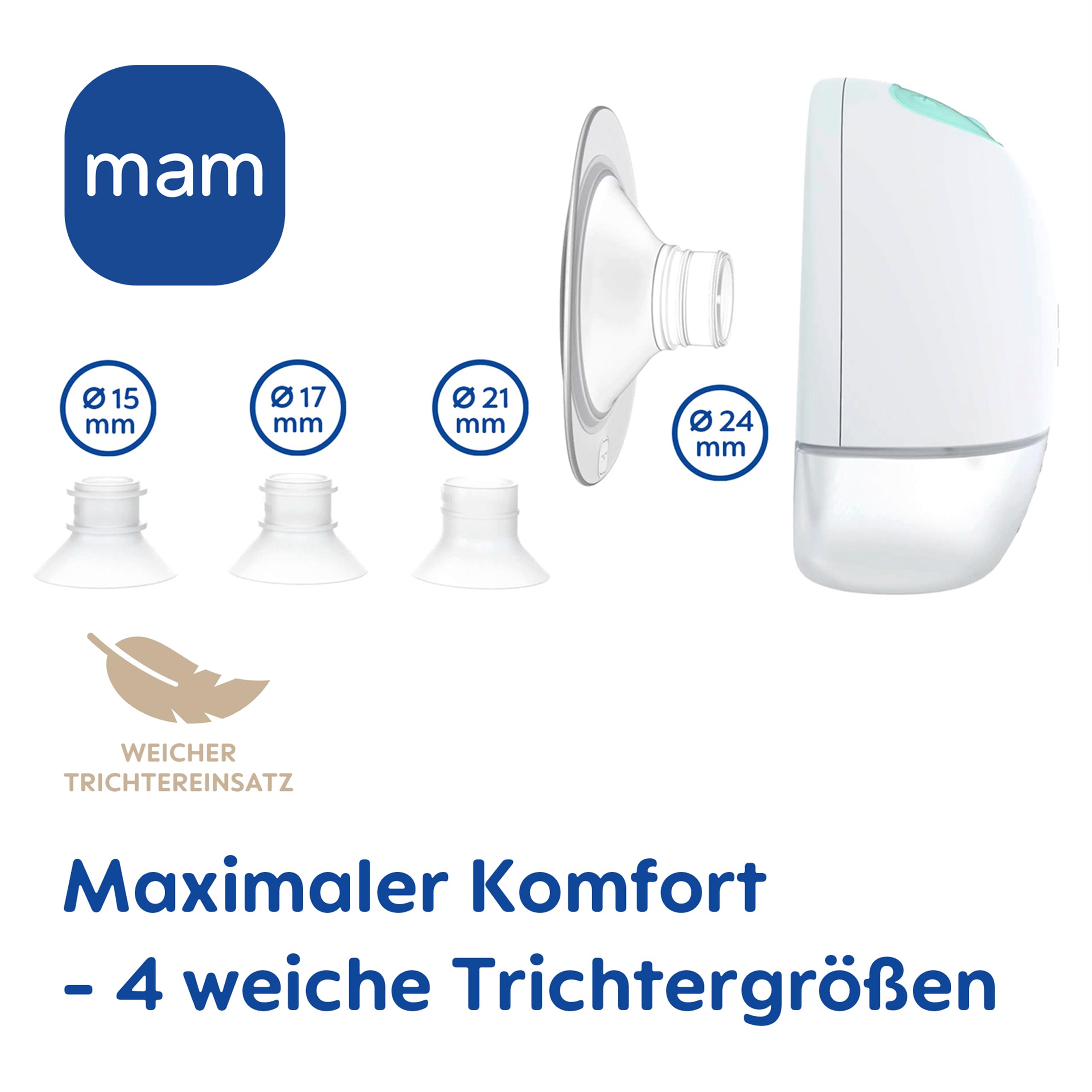 MAM Move Milchpumpe | 50-Jahre MAM Jubiläum Set inkl. kostenlosem Travel Case | Handsfree ohne Schläuche oder Kabel | schlankes Design passt in jeden BH | 3 Modi für diskretes und effizientes Abpumpen