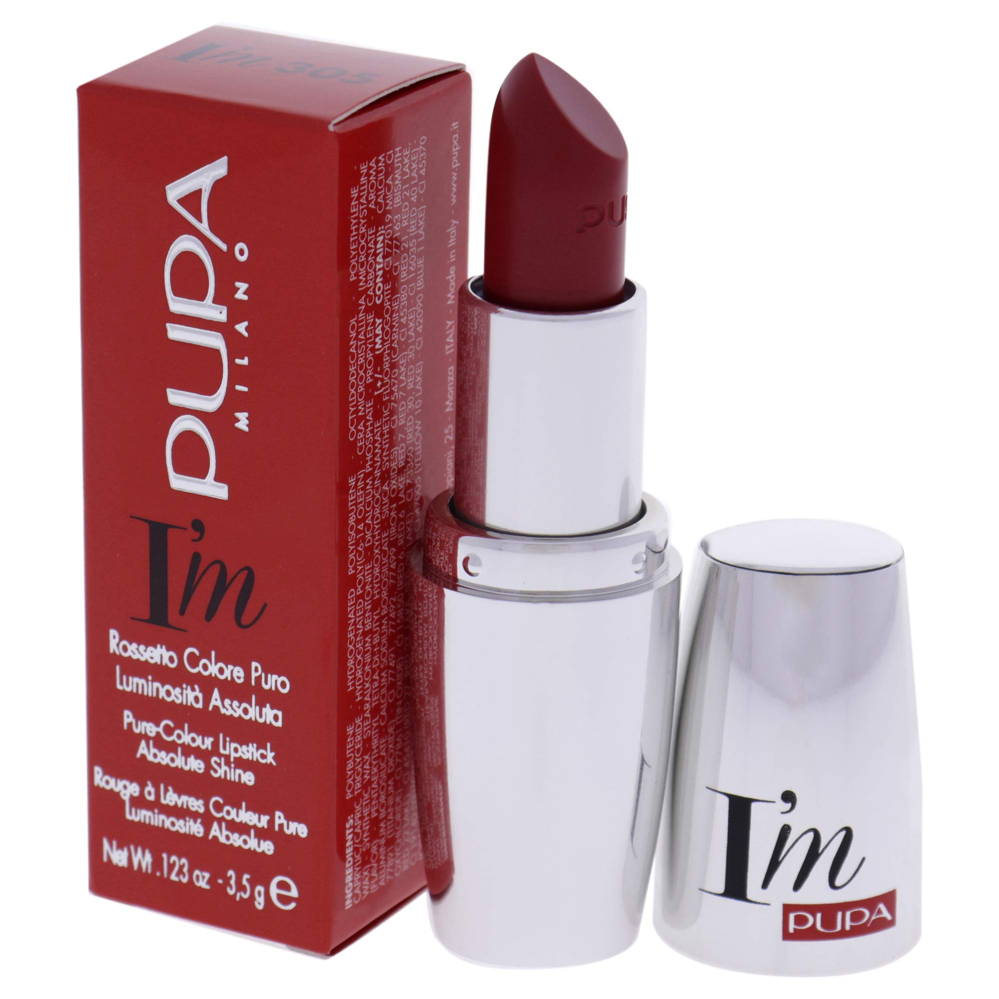 PUPA Milano I'm Pure Colour Lipstick Absolute Shine, Cherry 3.5 g, 3.5 g (Pack of 1) - Image 4