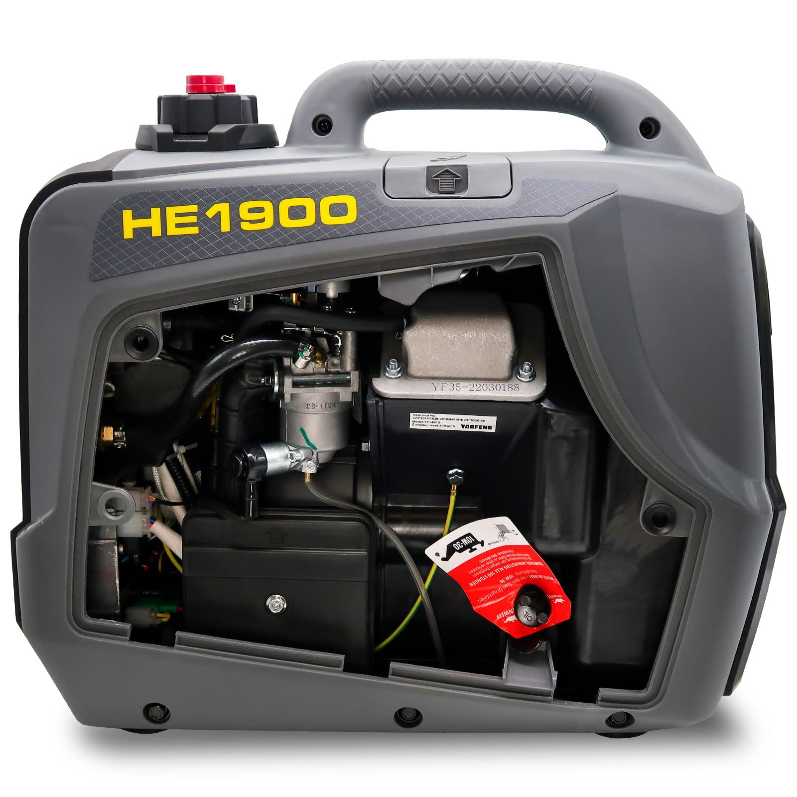 Stromgenerator Dual Fuel Inverter - mobiler 2300 Watt Stromerzeuger Benzin LPG Gas Generator - 4 Takt Notstromaggregat mit AVR-System - Leise Leicht Kompakt - Parallelbetrieb möglich