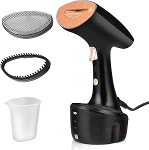 LEHMANN LHOCS-1603 Dampfglätter 1600W Schwarz/Roségold 2 Aufsätze
