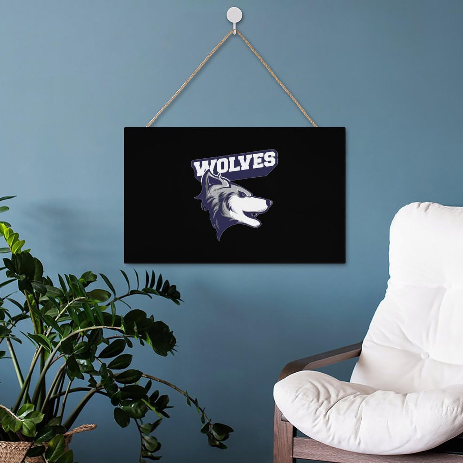 Amazon.com : Wolf Head Welcome Sign for Front Door Wood Home