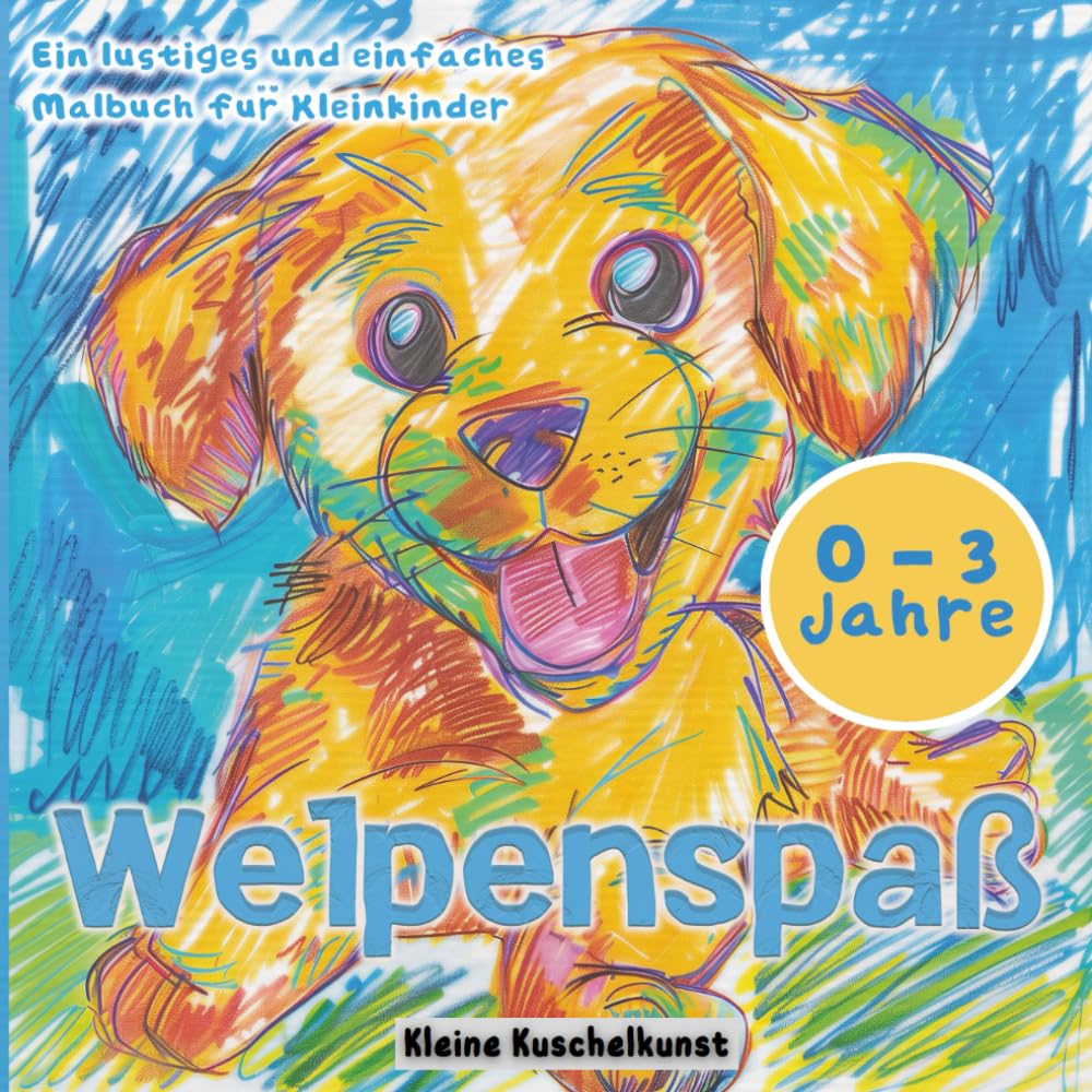 Welpenspaß: Ein einfaches und lustiges Welpen-Malbuch für Kleinkinder