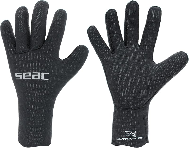 Seac Ultraflex, Guantes de Neopreno Ultraelásticos para Buceo y Pesca Submarina, Antideslizantes