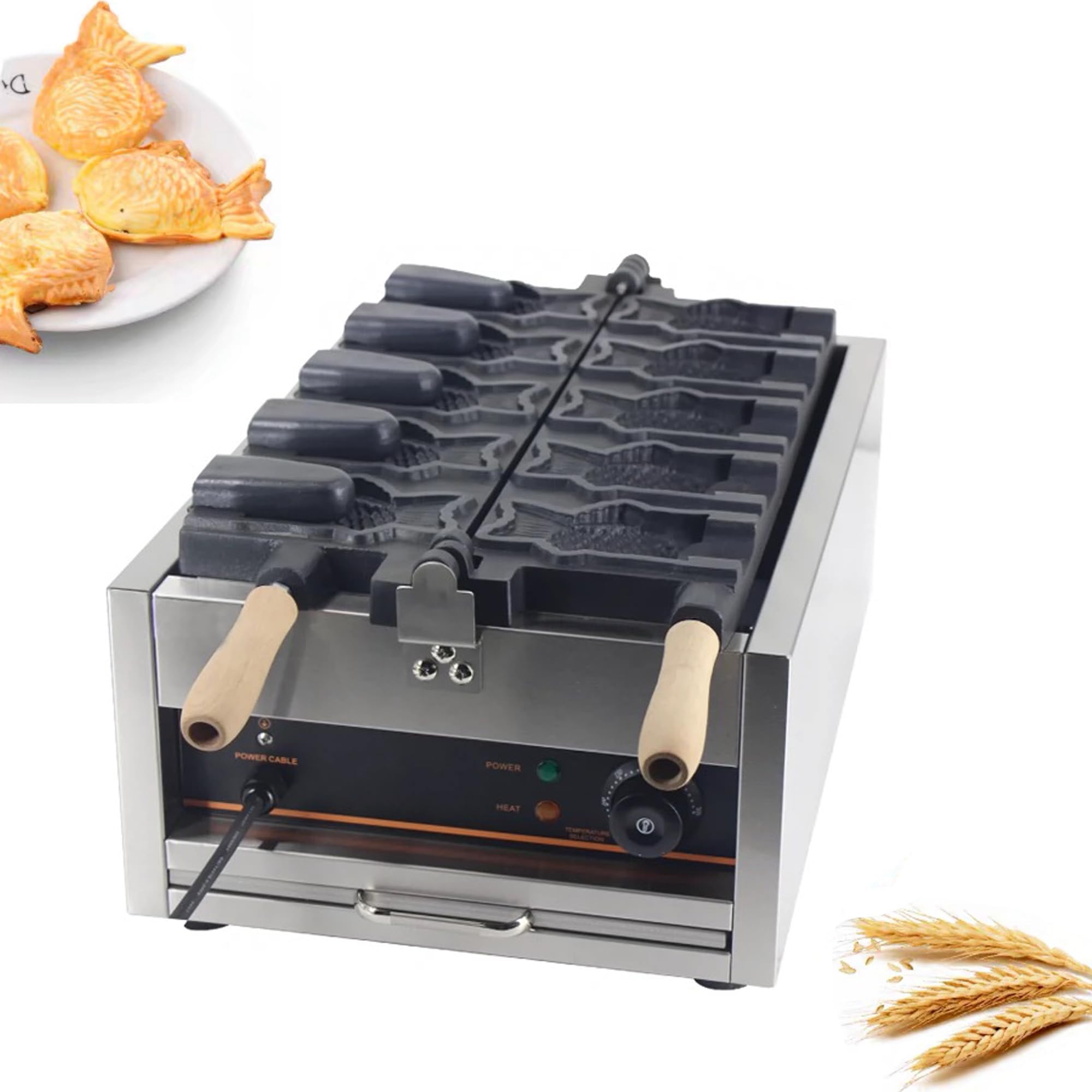 Amazon | COOKLEE たい焼き器 鯛焼きメーカー 電動鯛焼き機 電気たい