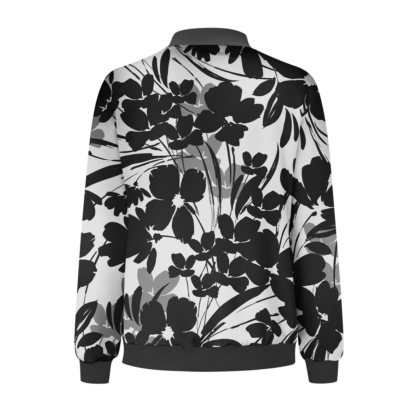 YAOJIWANG Blouson Femme Veste Jacket Couleur unie Bomber Femme Chic Veste de Sport Casual Baseball Collège Outwear Pas Cher Top Vêtements de Décontractées Sport Veste Y2K Blouse Haut Manches Longues