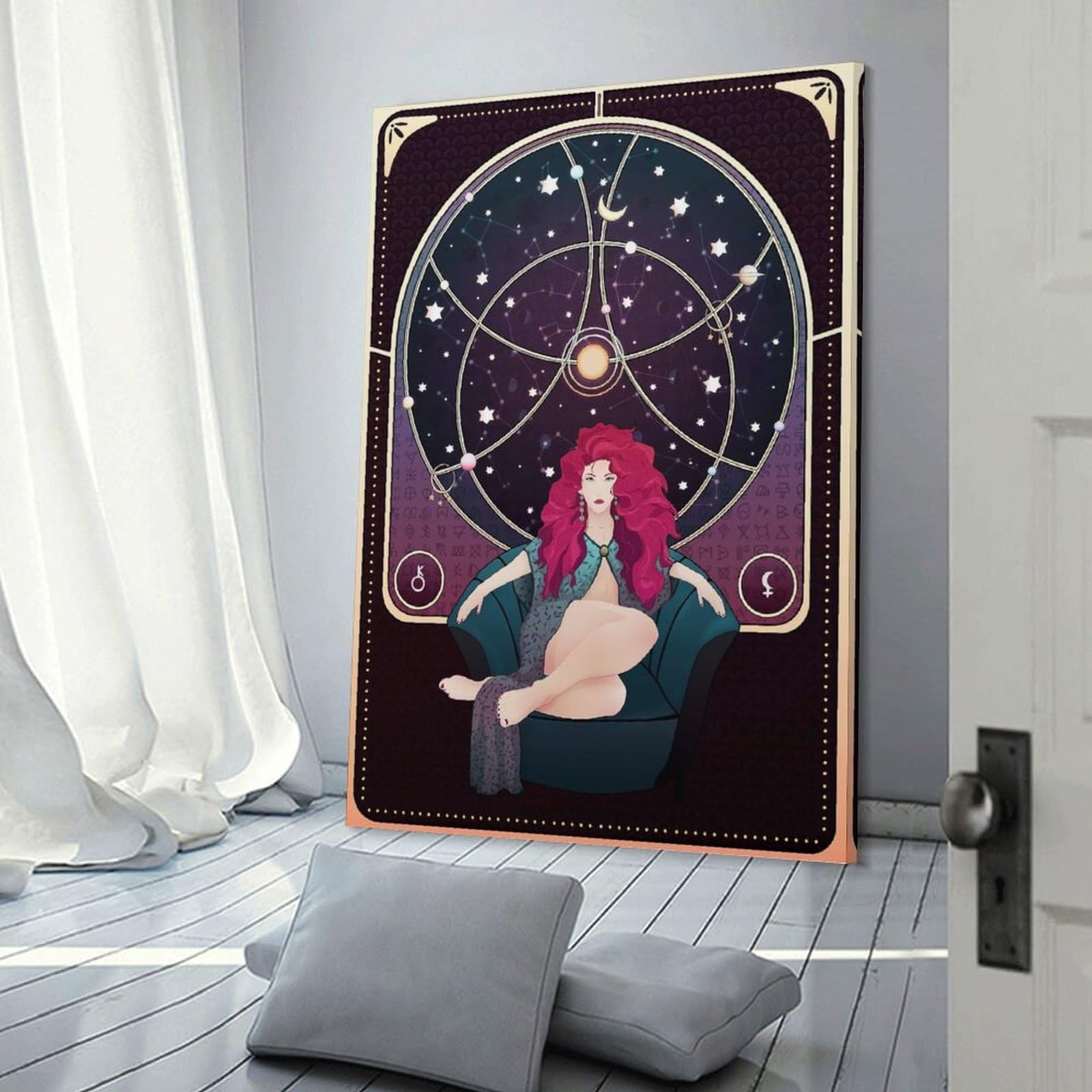 Junmoney The Seer Room Decor Wall Art, 24x36inch(60x90cm), for Front Hall, Corridor Or Welcome Spaces, A Neat Decor Update for Hallways