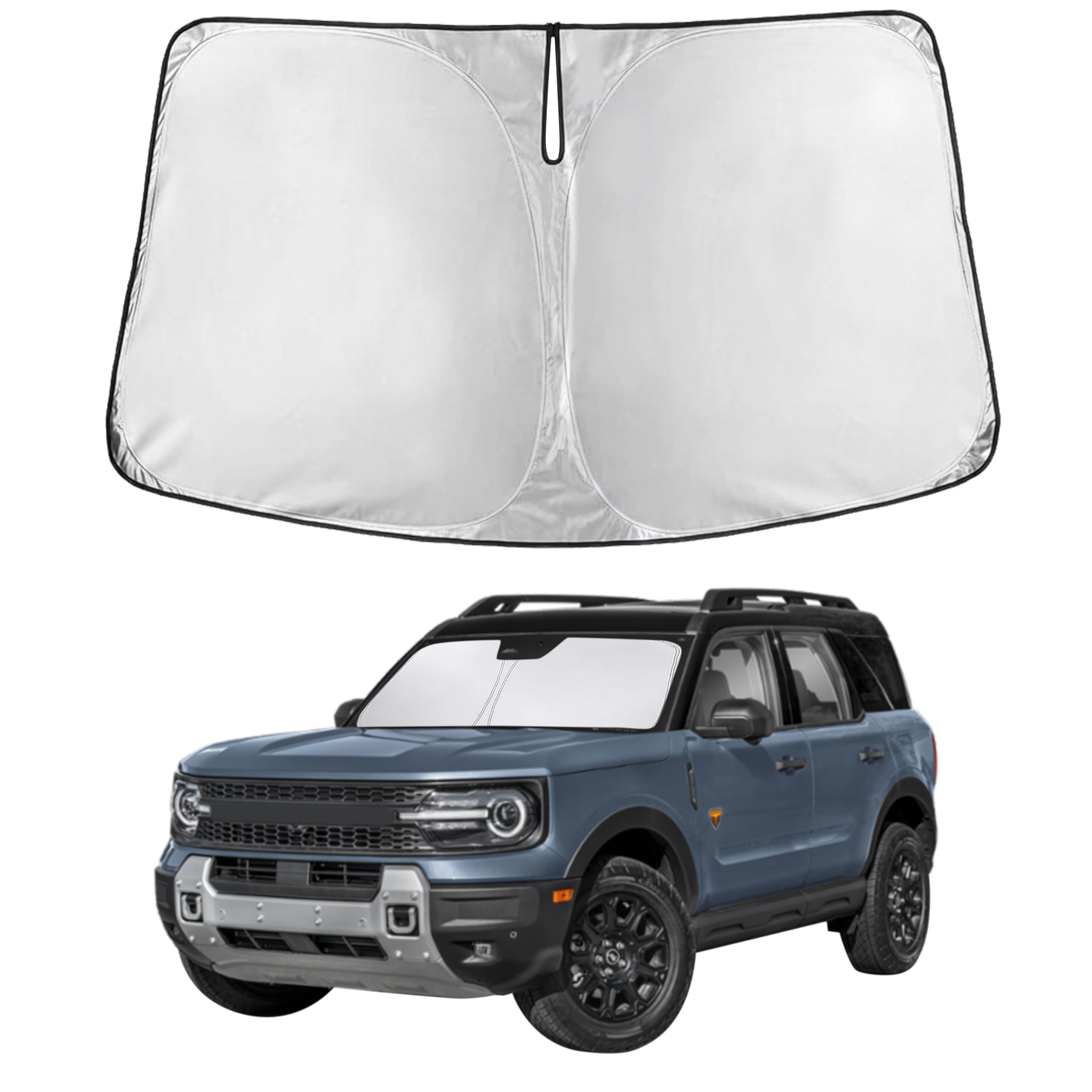EcoNour Windshield Sun Shade Compatible for Ford Bronco 2021–2025 2026