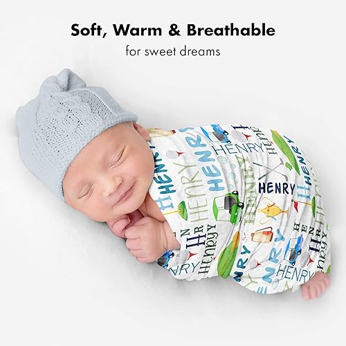 Miniatura 4 de Manta de golf personalizada para bebé, manta deportiva para bebé niño con nombre, manta de bebé con monograma