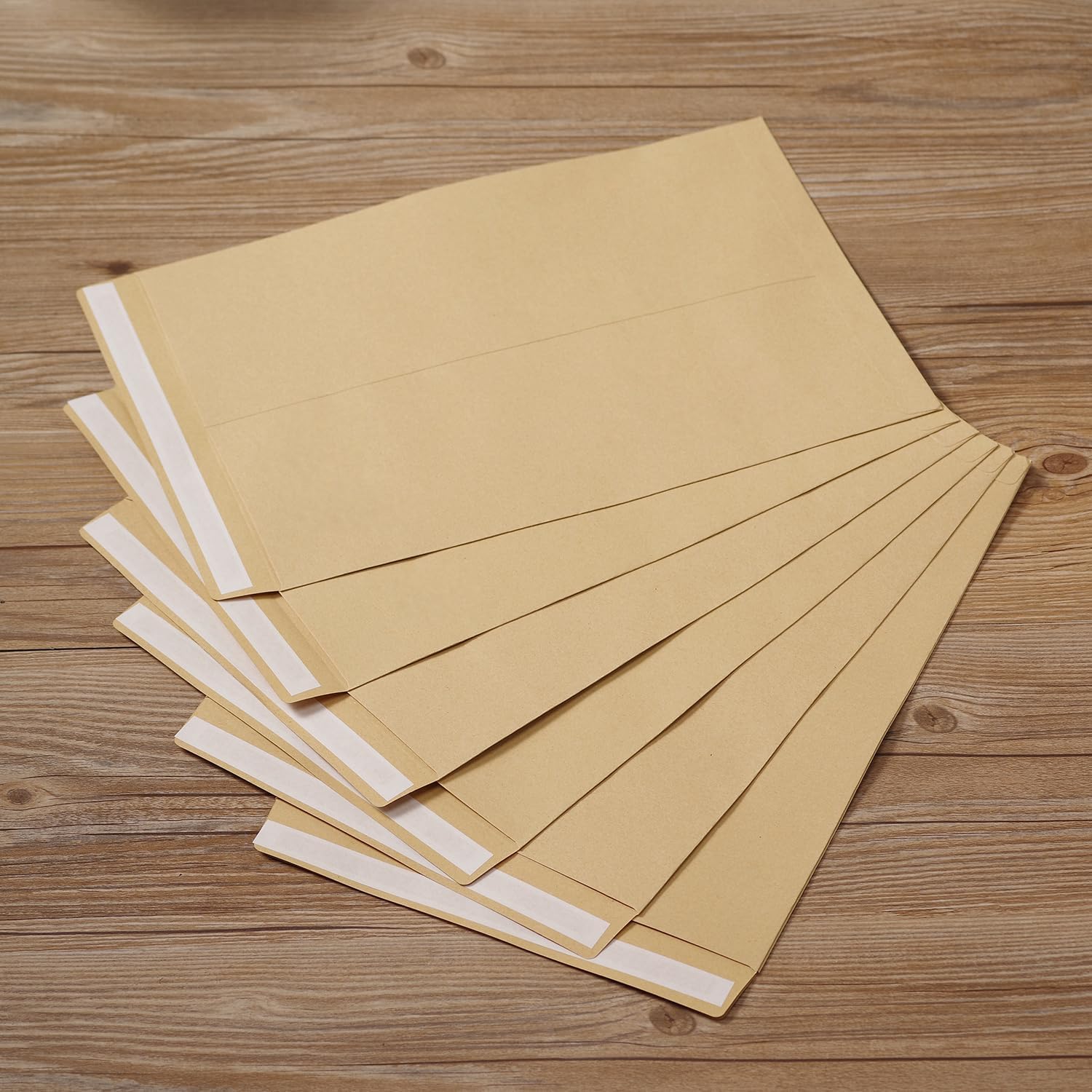 Tanshuqin 9" x 12.75" Self-Seal Catalog Envelopes Recycled Kraft Envelopes for Invitation Cards, Organizing and Storage, Pictures, Photos, Documents (100 PCS)