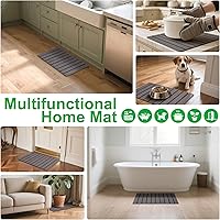 Vista 5 de Stone Drying Mat for Kitchen Counter Large, Foldable Quick Dry Diatomaceous Earth Mat for Dishes Bottles Cups, Absorbent Collapsible Stone Dish