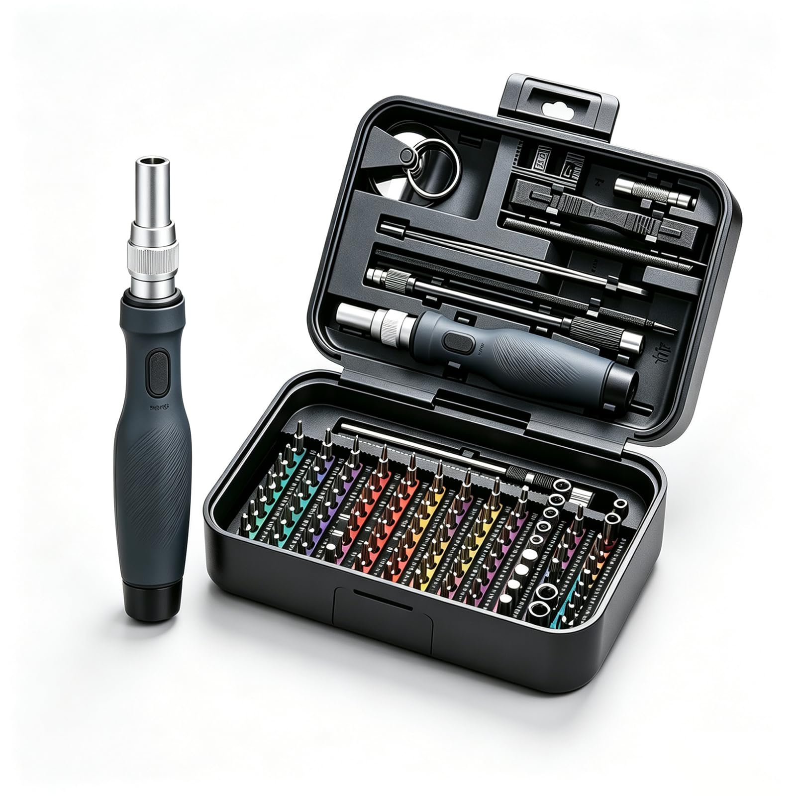 132-in-1 Precision Screwdriver Set, Mini Magnetic Screwdriver Kit with 108 CR-V Bits, Electronics Repair Tool Kit for iPhone, MacBook, iPad, Laptop, PS5 and Xbox Controller, Glasses, Watch