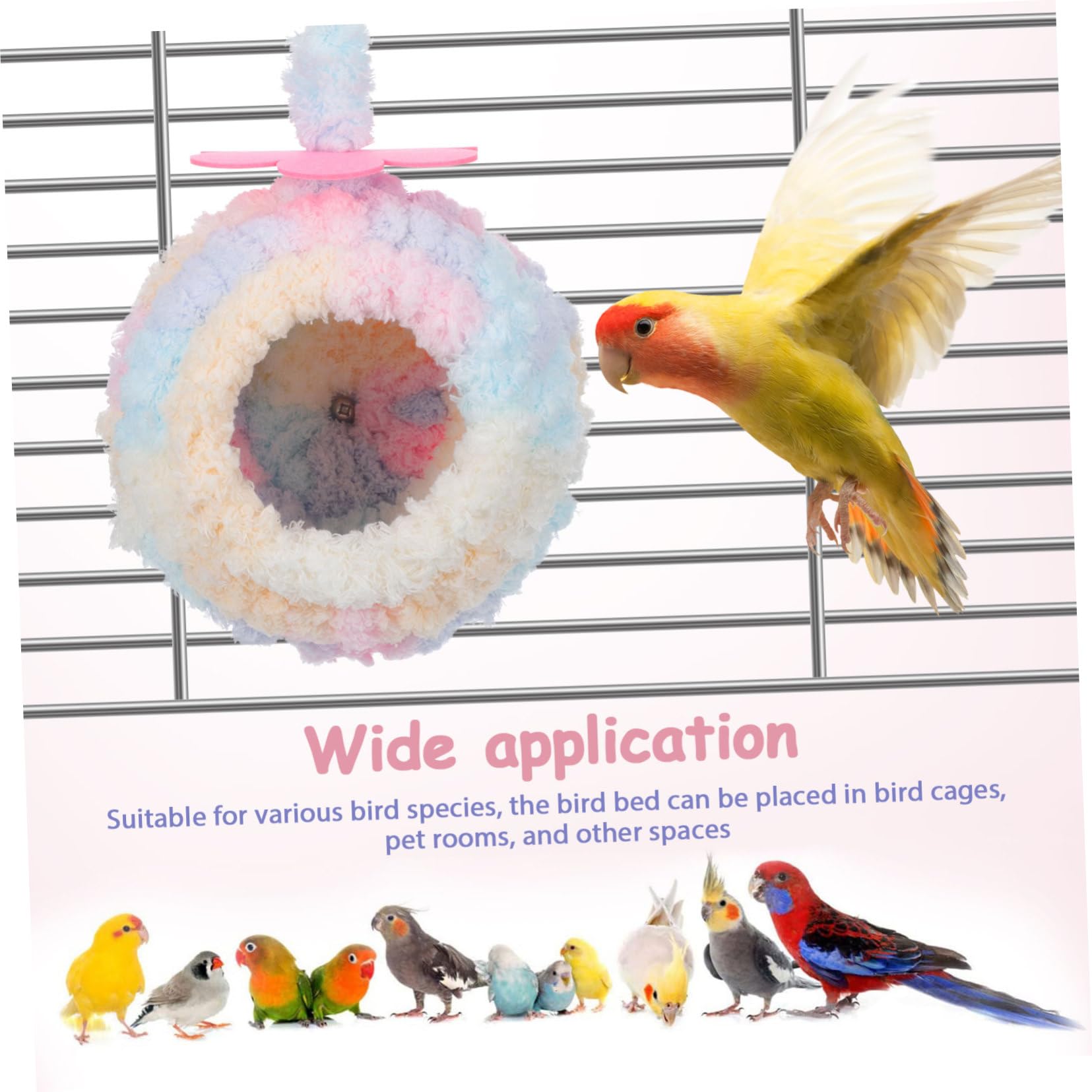 Nido De Cría para Pájaros Casa Cálida para Hamaca para Pájaros Fácil Instalación