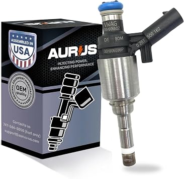 x1 OEM AURUS Fuel injector 06H906036P Compatible with 2008-2018 Audi A3 A4 A5 A6 Q3 Q5 TT 2.0L I4 Quattro Base Hatchback 06H-906-036-P 06H906036G 0261500074 0261500076 855-12105 EA888 motor
