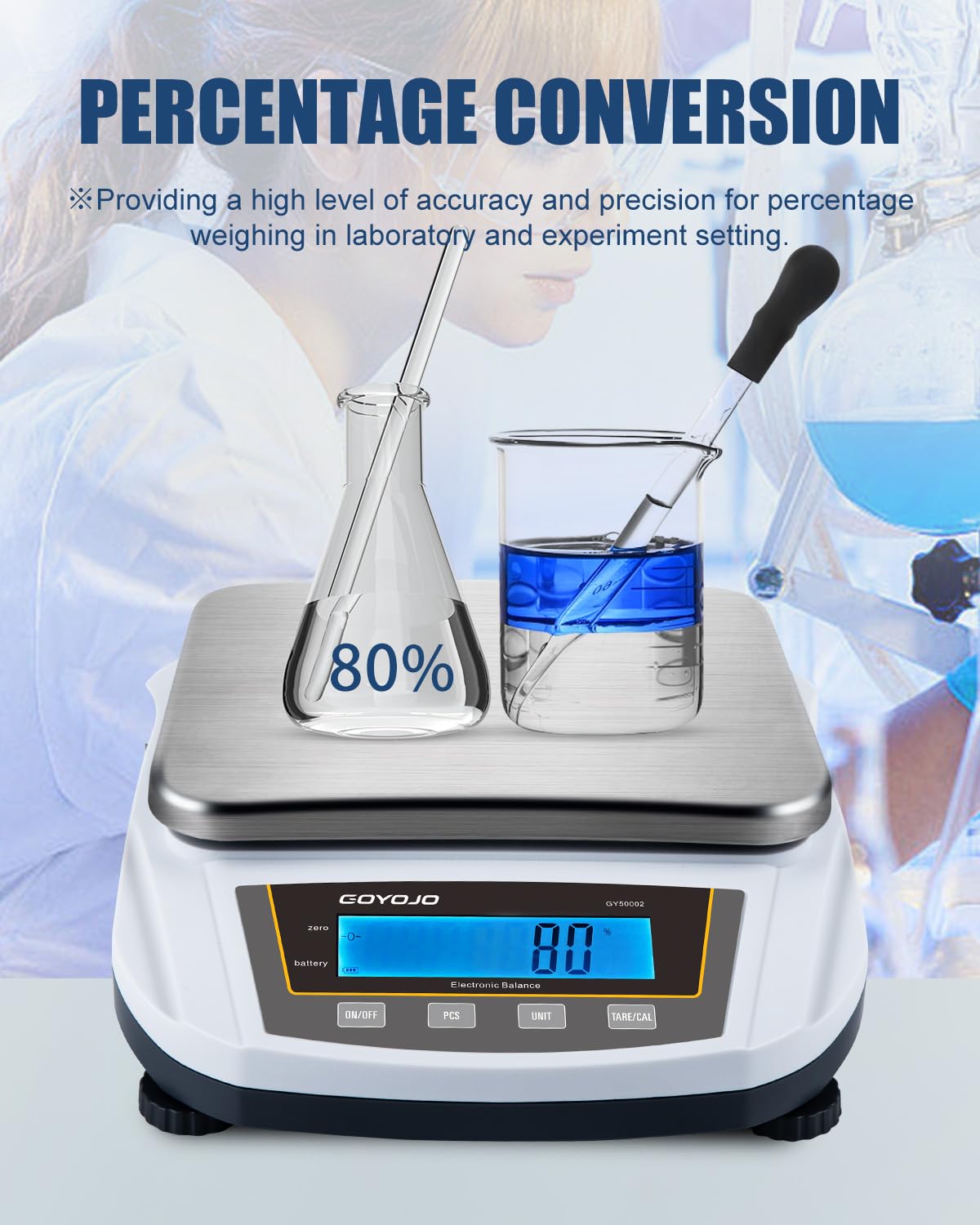 Bonvoisin Elektronische nauwkeurige laboratoriumweegschaal, 100 g x 0,001 g, 1 mg precisieweegschaal met voorruit, wetenschappelijke sieradenweegschaal