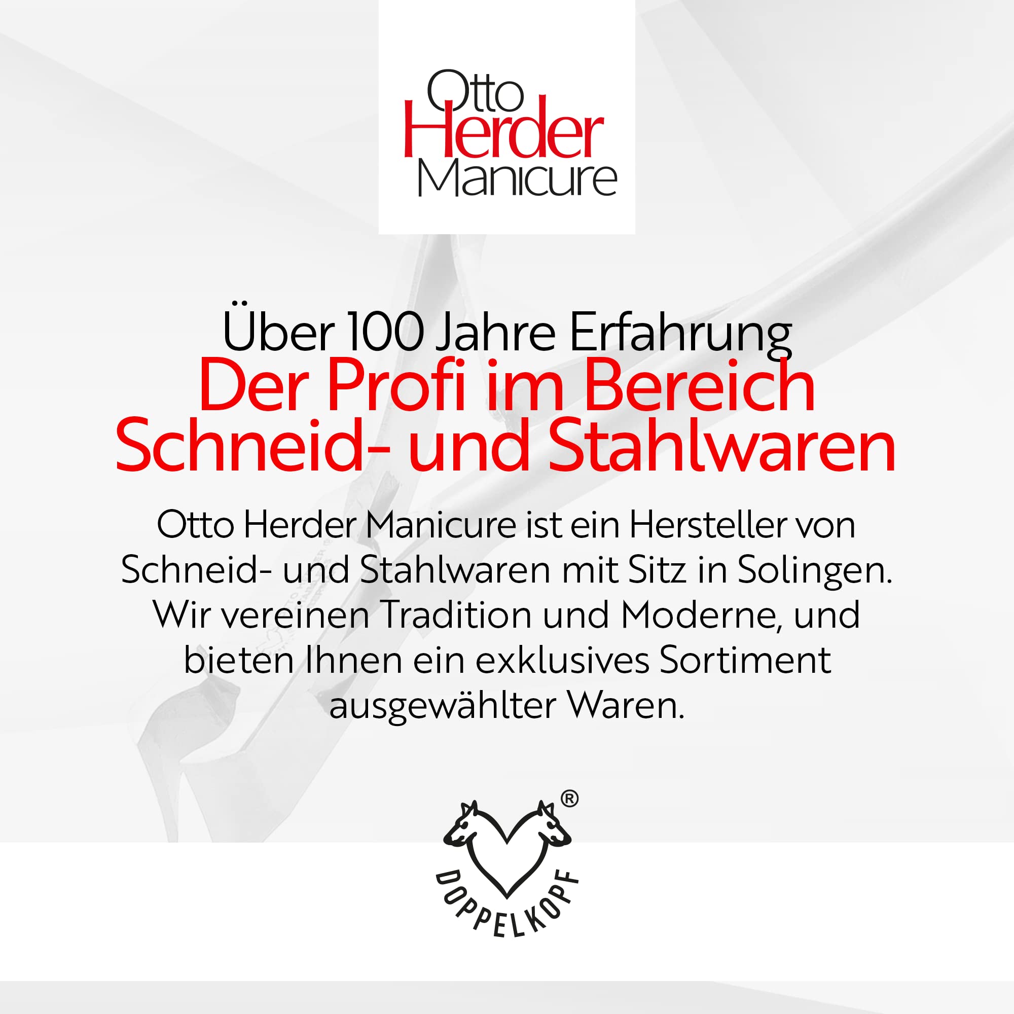 Otto Herder Manicure Nagelzange 11,5 cm, Kopfschneider aus Edelstahl, Nagelschneider für eingewachsene Fußnägel und Fingernägel