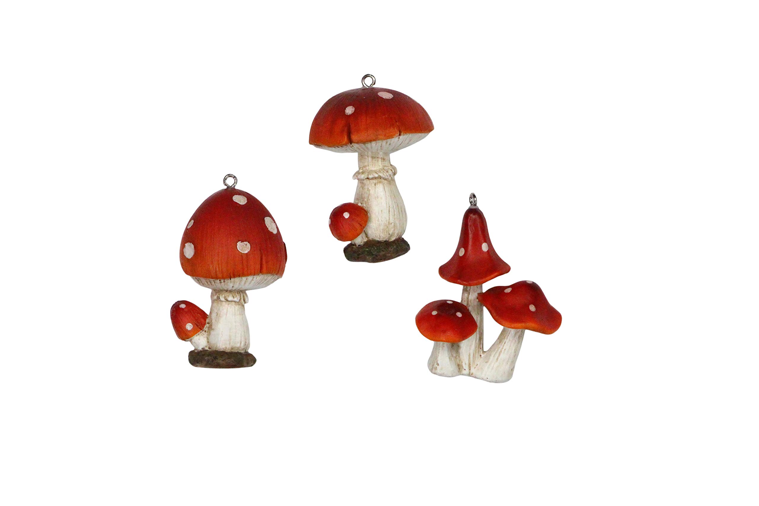 Gisela Graham 5.5cm Resin Toadstool Set of 3 Assorted