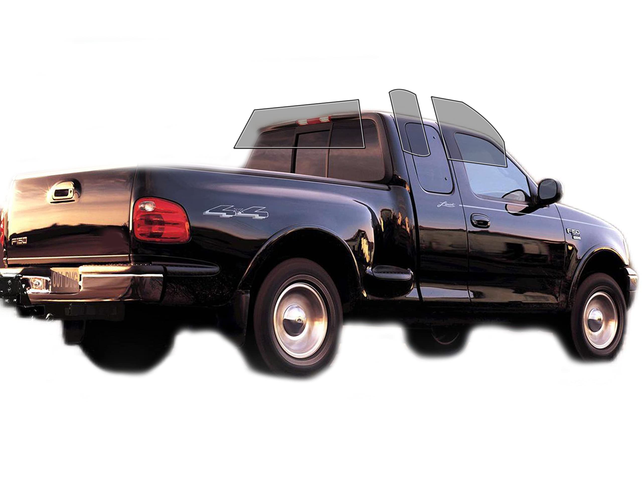Autotek Corp. PreCut All Sides+Rear Window Film Any Tint Shade% for Ford F150 Extended Cab 1997-2003