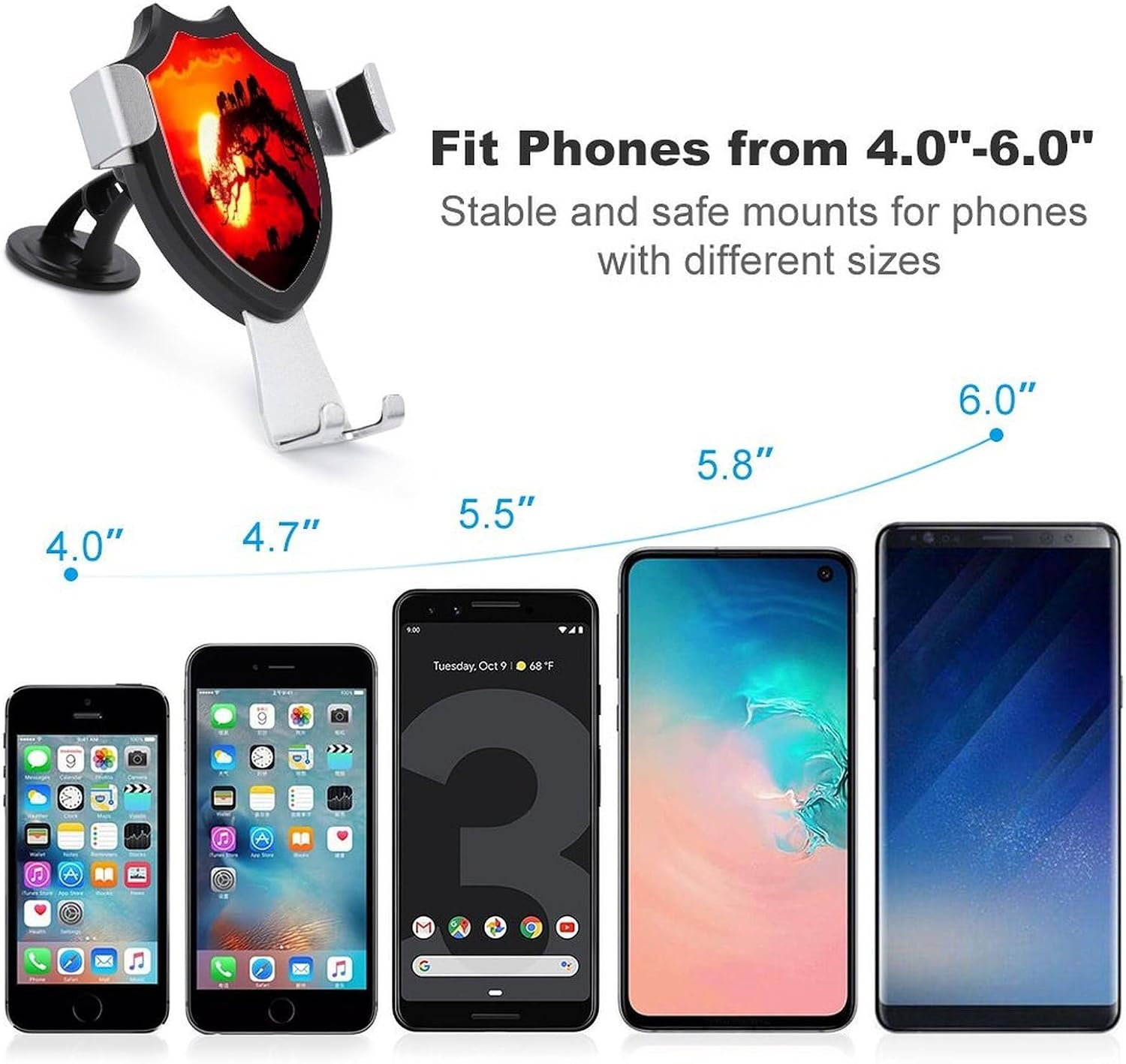 Funny Elephants Sunset Phone Holder for Car Air Vent image 3