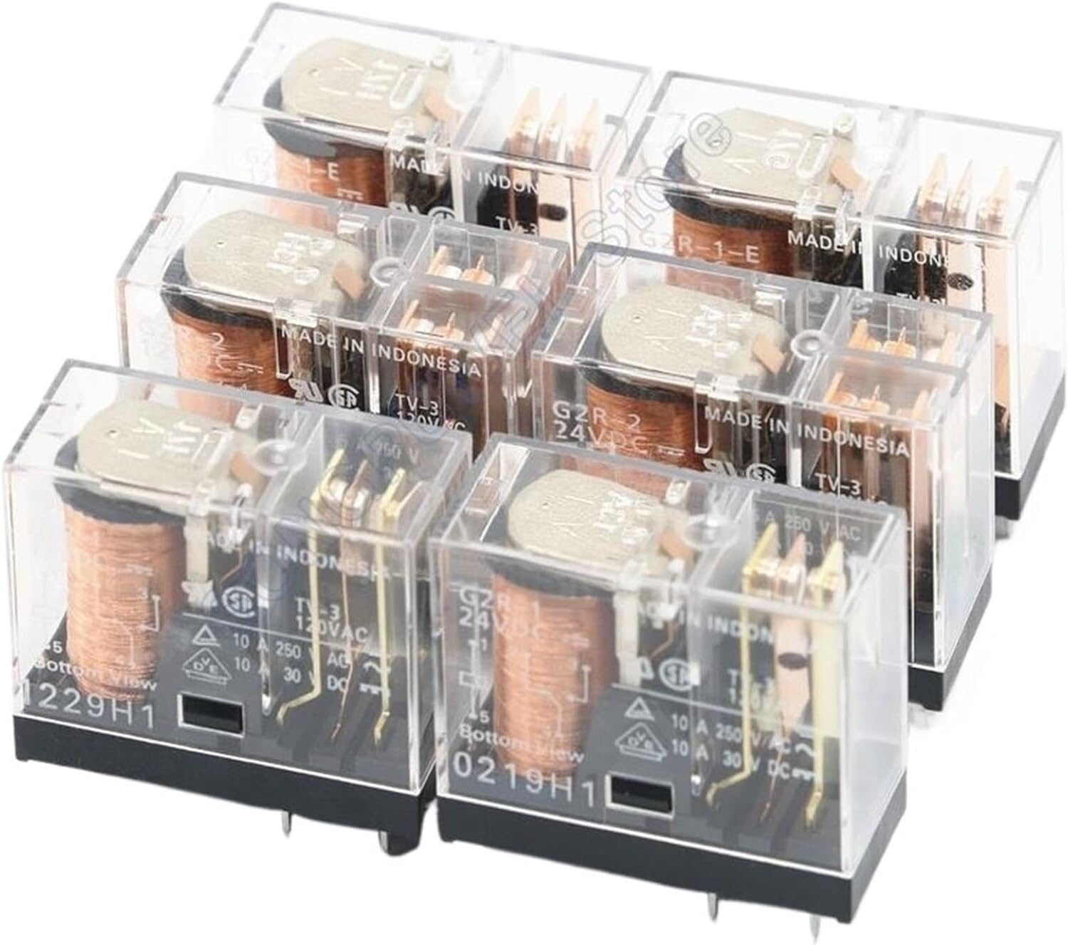 NWPNLXEA 5PCS/lot Power Relay G2R-1-12VDC 10A 5PIN G2R-1-E -12VDC 16A 8PIN DC Relays AC220V (G2R-1 (10A 5Pin),12VDC)