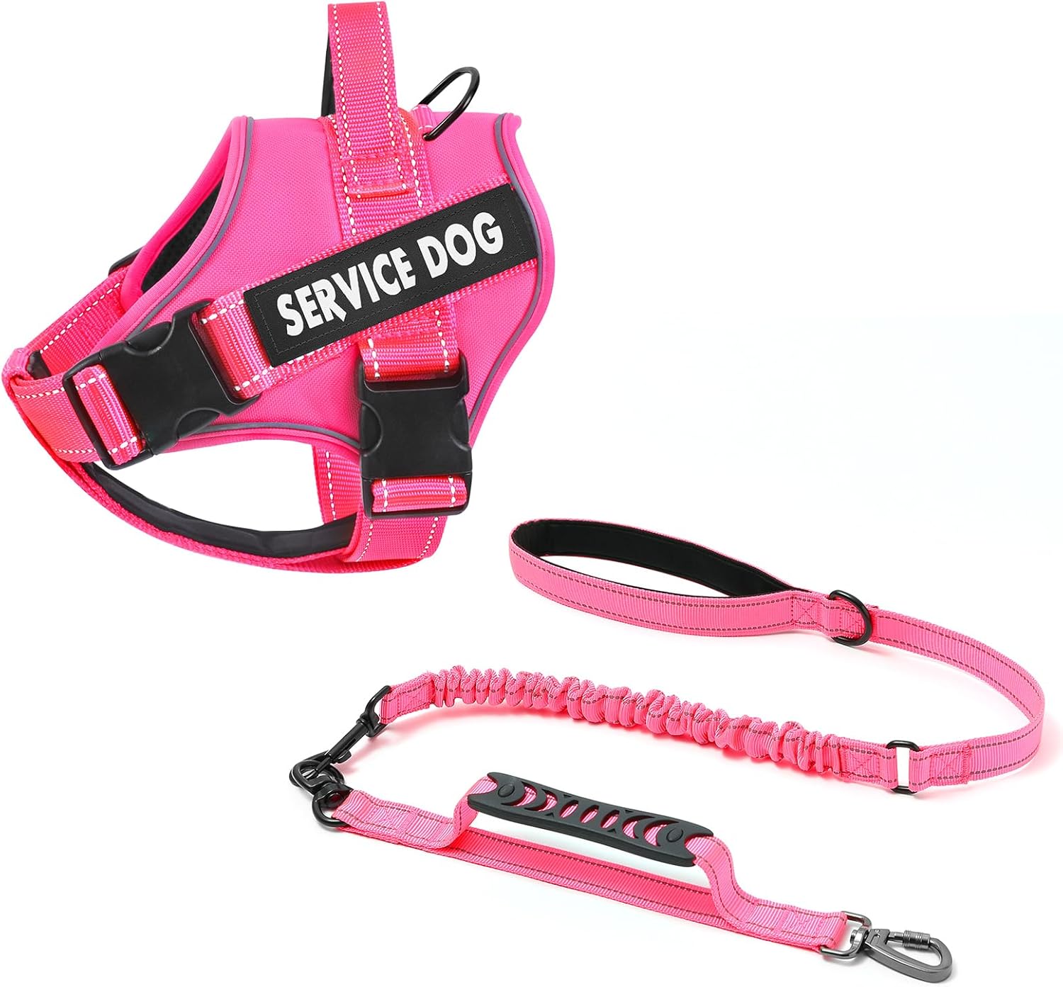 voopet XS Service Dog Harness and Tactical Dog Harness Heavy Duty for Pulling Dogs