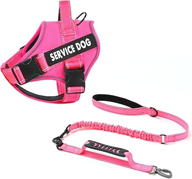 voopet XXS Service Dog Harness and Tactical Dog Harness Heavy Duty for Pulling Dogs
