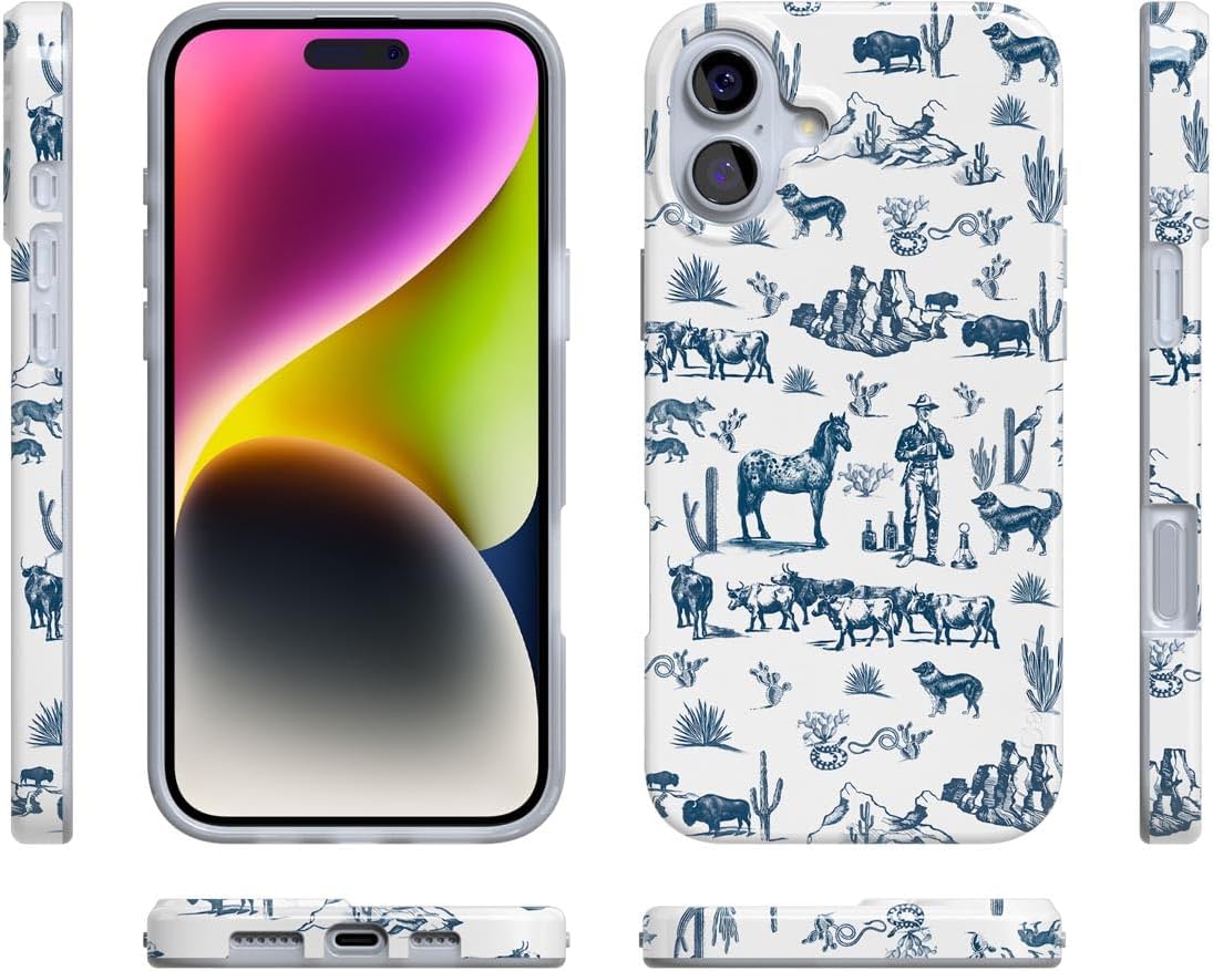 Casely iPhone 16 Case | Wild West Adventure | Desert | Compatible with MagSafe | Classic Ultra Slim Design