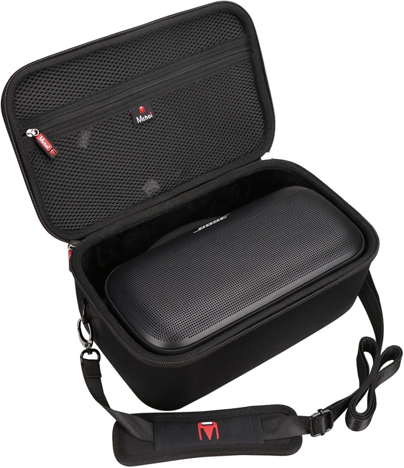 Mchoi Hard Travel Case for Bose SoundLink Max Portable Speaker, Shockproof Portable Speaker Case with Shoulder Strap - Image 2