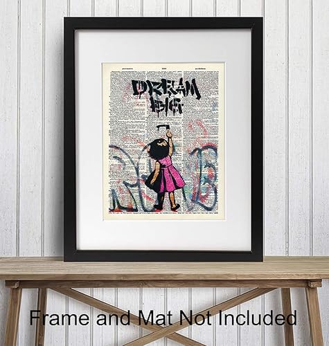 Miniatura 2 de Motivational Graffiti Dictionary Art for Room Decorations, Home, Apartment or Office Decor - Upcycled Wall Art Poster Print Photo - Unique Modern
