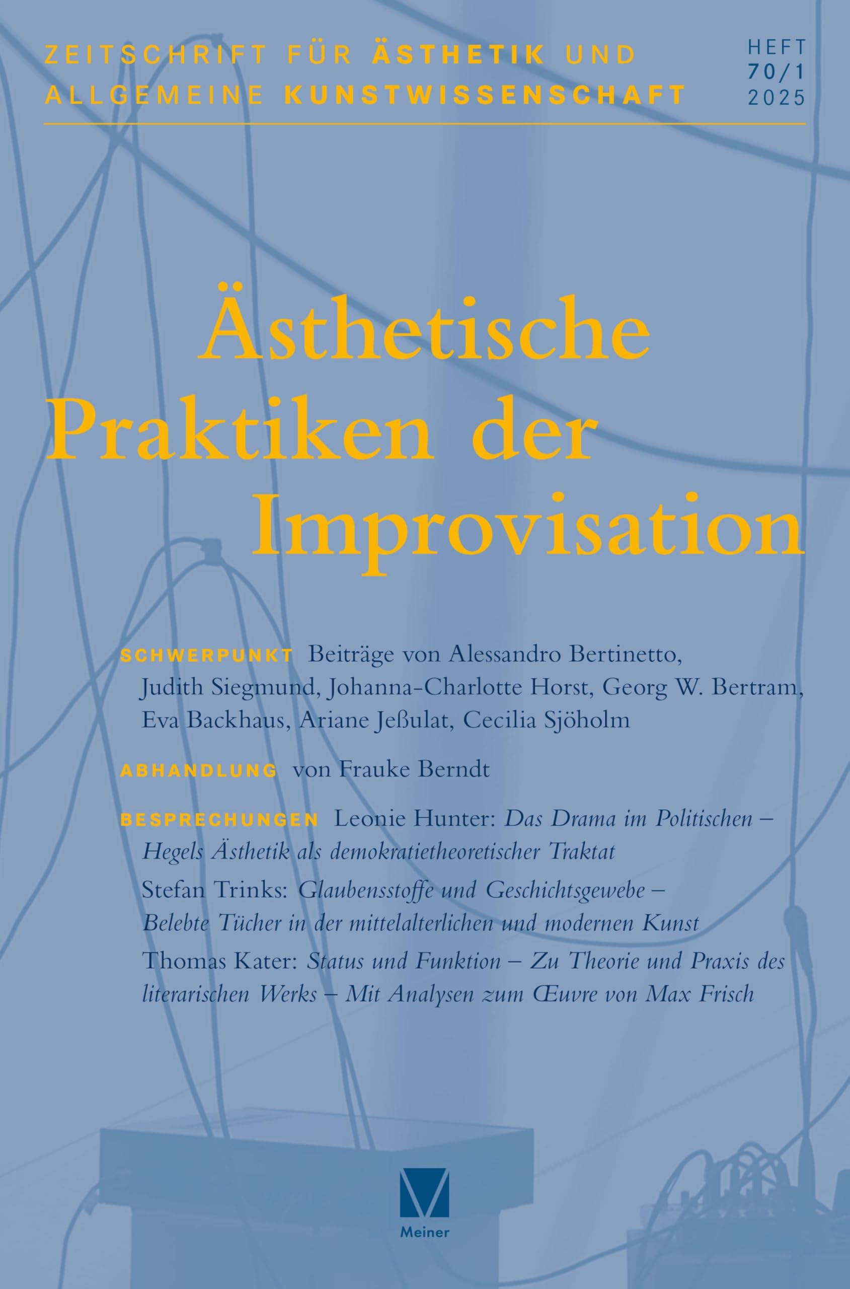Ästhetische Praktiken der Improvisation (Zeitschrift für Ästhetik und Allgemeine Kunstwissenschaft)