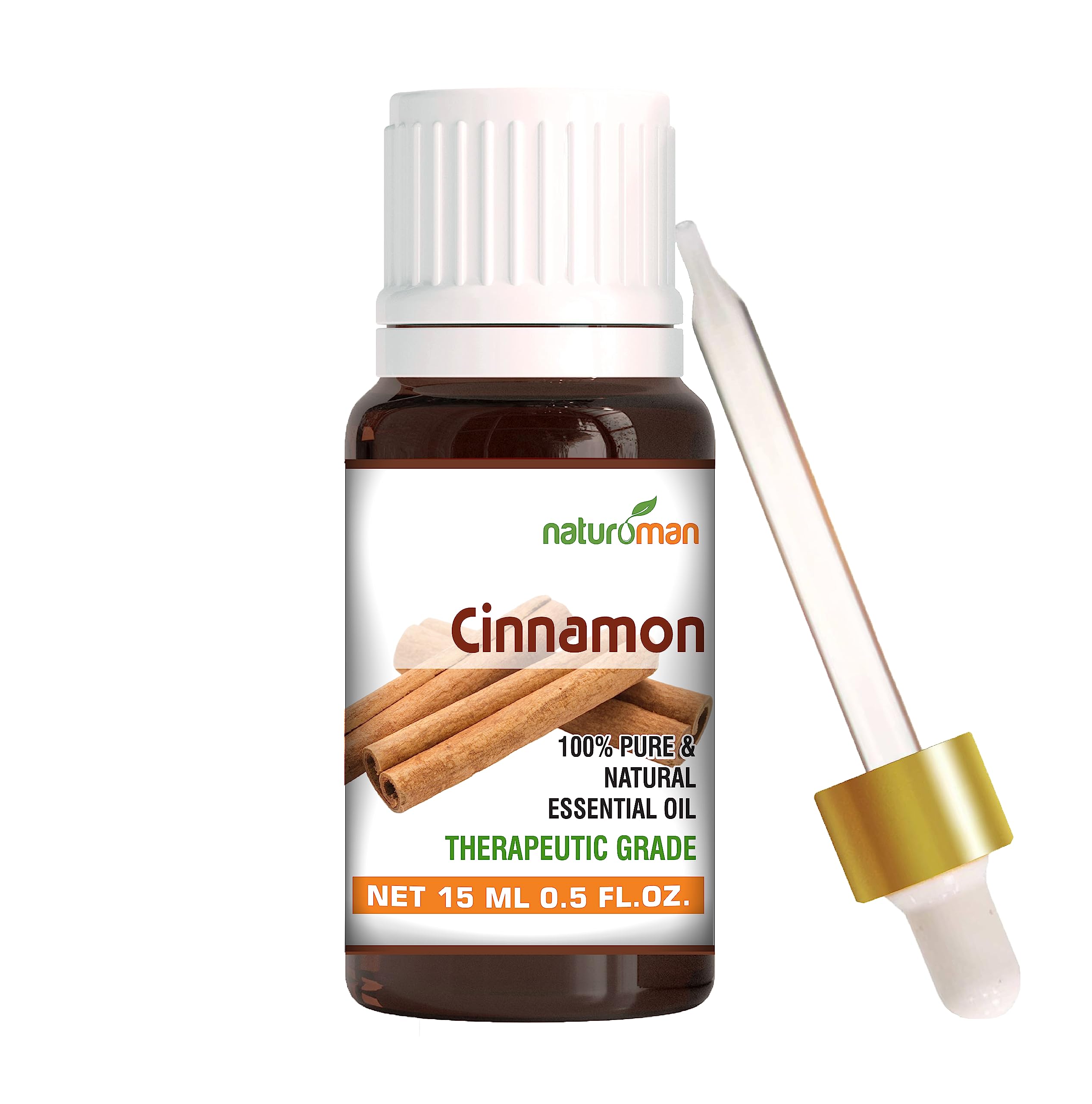 Naturoman Cinnamon Pure and Natural Essential Oil Therapeutic Grade | Pack of 1 | 15 ml