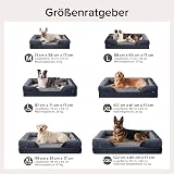 JOEJOY Panier Chien Grande Taille XXL Orthopedique, Memoire de Forme Lit pour Chien Dehoussable Lavable, Coussin avec Structure en Nid d'abeille et Doublure Imperméable, Gris Foncé - 6