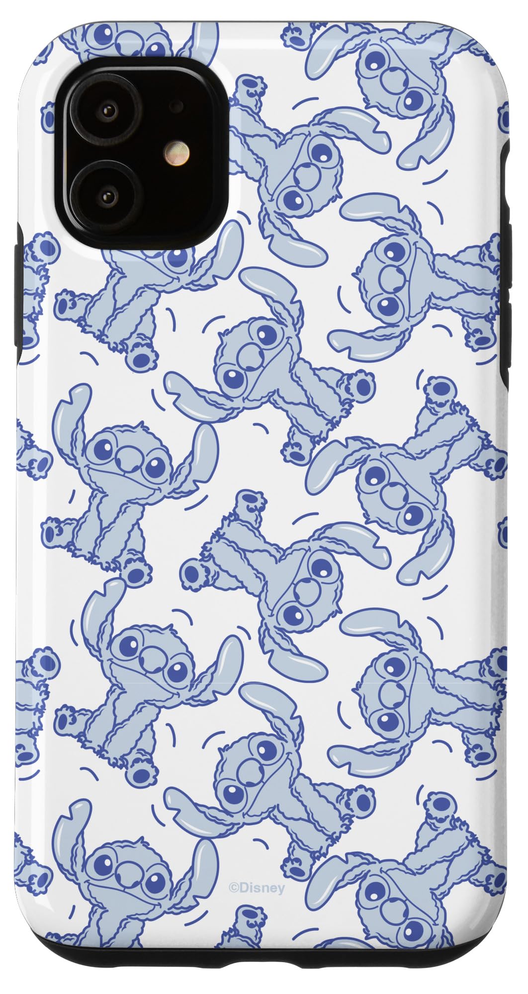 Disney Stitch Fluffy Summer Vibes Pattern Case for iPhone 11