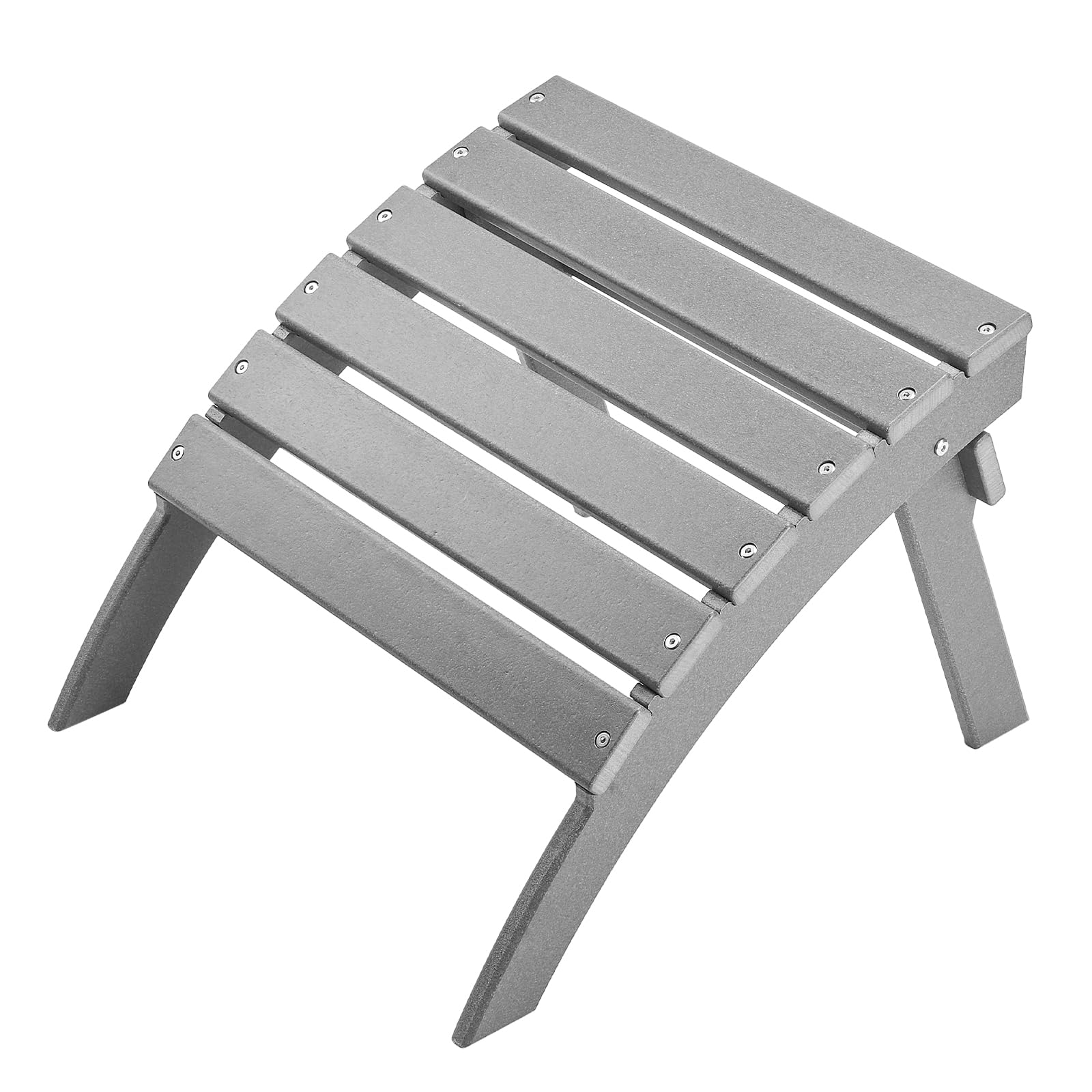 VEVOR Repose-pieds Pliable Adirondack, 547x480x377 mm, en PEHD, Résistant aux Intempéries pour Chaise Adirondack, Montage Facile, pour Extérieur, Patio, Porche, Piscine, Pelouse, Arrière-cour, Gris